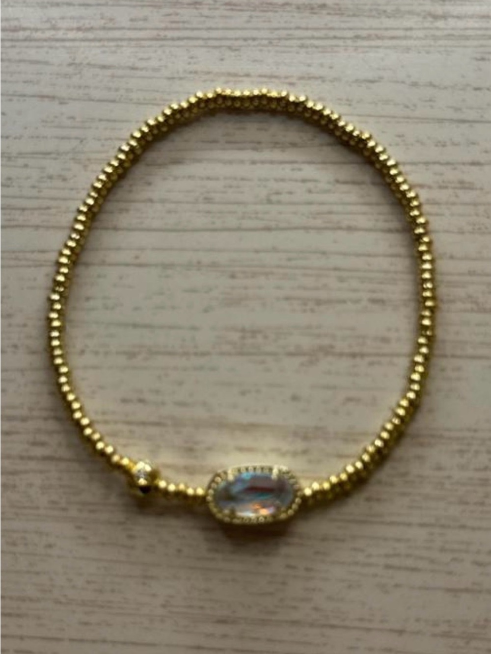Kendra Scott small Stretch Bracelet with dichroic glass
